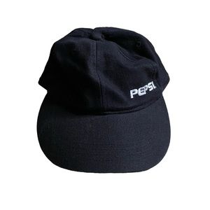 KP Unisex Black Pepsi Print Baseball Adjustable Strap Back Hat